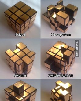 MIRROR CUBE SHENGSHOU SREBRNY LUB ZŁOTY