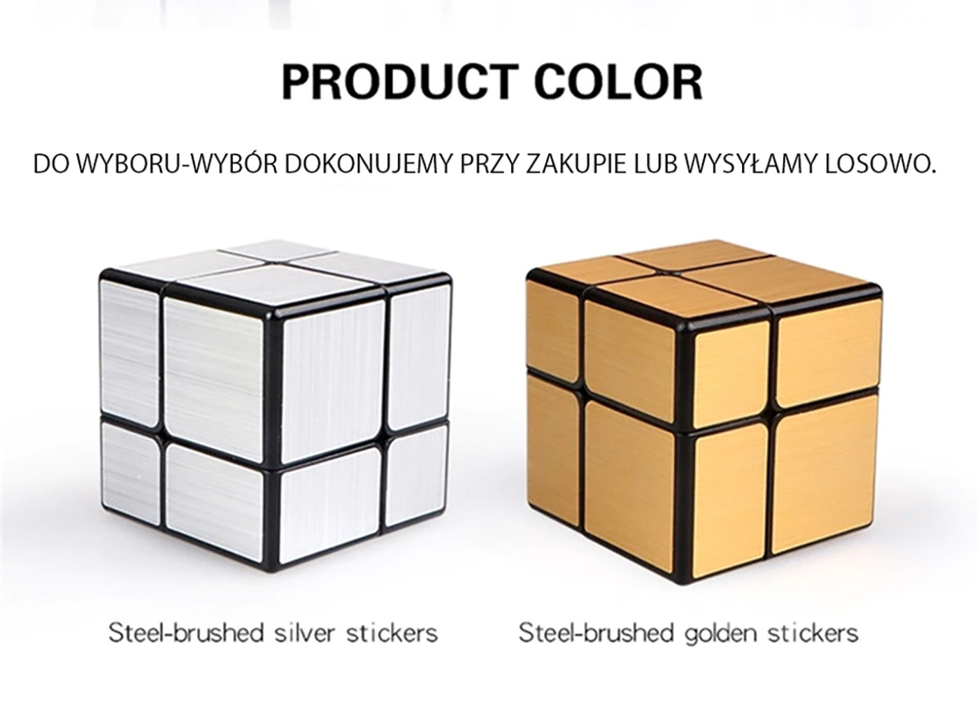 ORYGINALNA KOSTKA MIRROR CUBE 2x2 QIYI gold/silver - obrazek 2