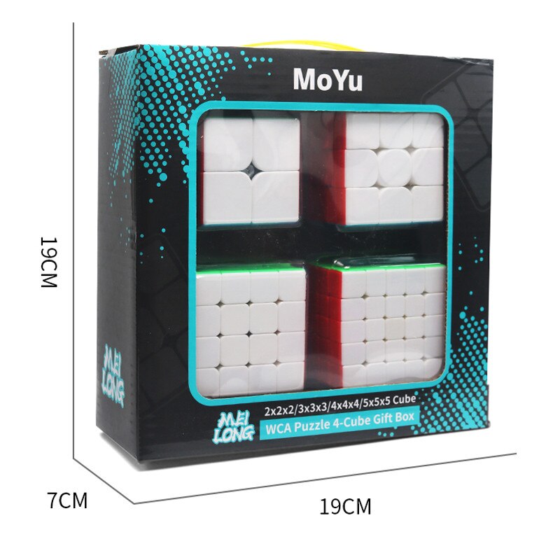 Zestaw kostek MoYu Meilong 2x2 3x3 4x4 5x5 color - obrazek 3